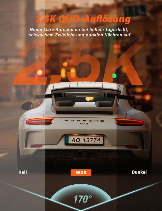 Actual product image iZeeker Dashcam (Wi-Fi, Night vision, 2.5K)