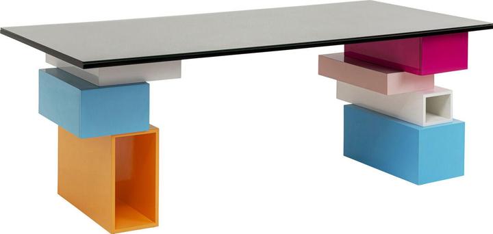 Image du produit Kare Design Schreibtisch Pixel mit Glasplatte 200x90cm