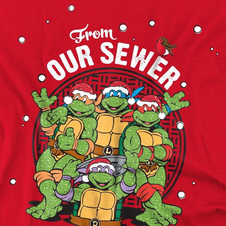 Produktbild Teenage Mutant NT Merry Christmas From Our Sewer TShirt (XXL)