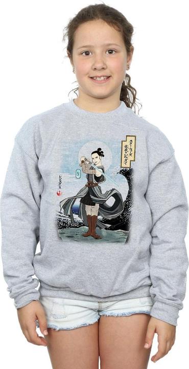 Actual product image Star Wars Girls The Last Jedi Japanese Rey Sweatshirt (140, 146)