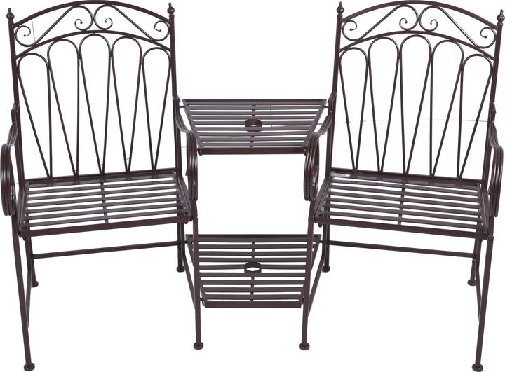 Immagine prodotto Garden Pleasure Panchina da giardino Rinjani 950467 in metallo marrone ruggine 157,0 cm