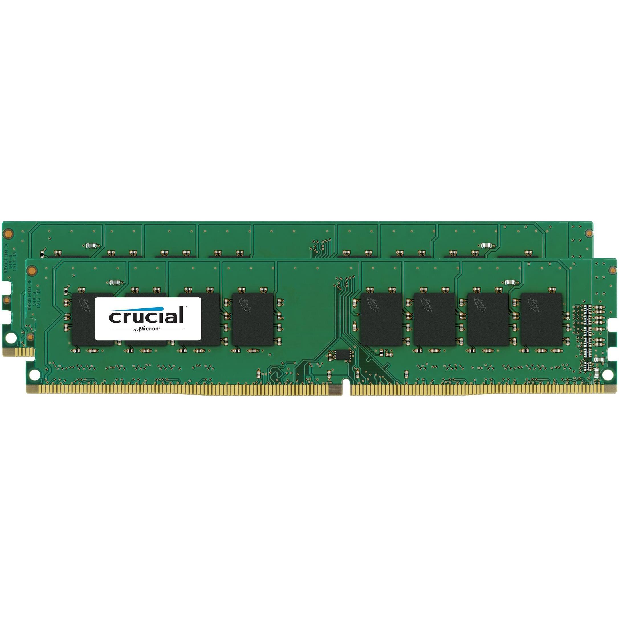 Crucial Desktop Memory (2 x 16GB, 2400 MHz, DDR4-RAM, DIMM), RAM, Grün