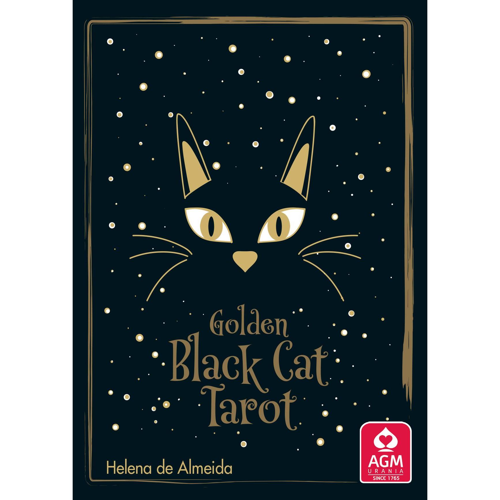 Golden Black Cat Tarot - High quality slip lid box with gold foil, Ratgeber von Helena de Almeida
