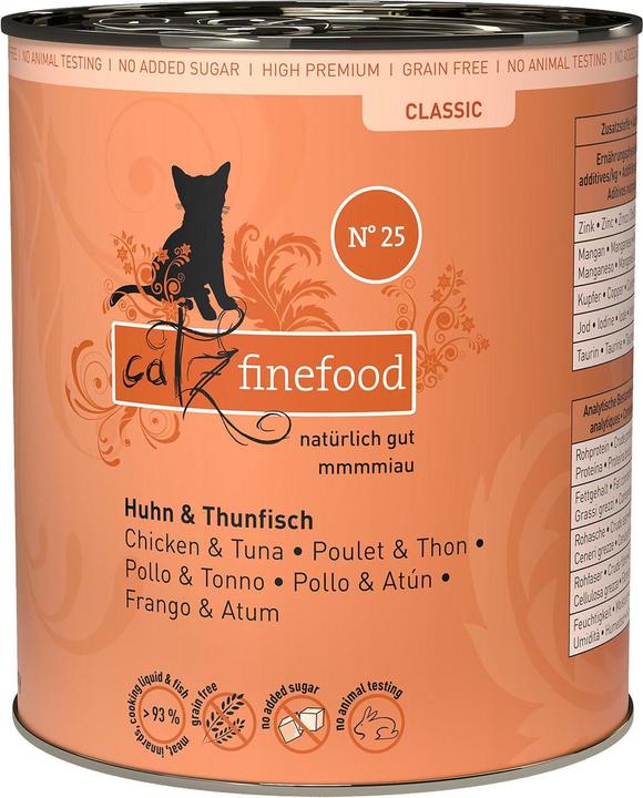 Image du produit Catz Finefood No.25 Poulet & thon (Adulte, 6 pcs, 800 g)