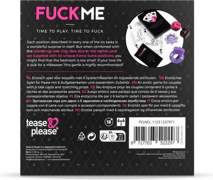 Produktbild tease & please FuckMe (Kartenspiel, Englisch, Deutsch, Italienisch, Französisch)