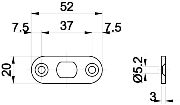 Image du produit MSL Gâches plates 1729 (Plaque de frappe)