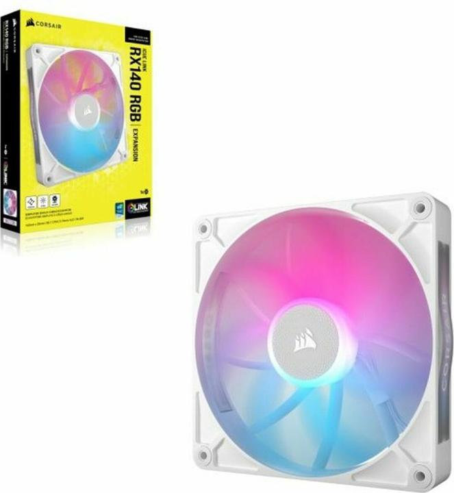 Produktbild Corsair RX RGB Series, iCUE LINK RX140 RGB White, 140mm RGB Fan, Single Fan (140 mm, 1x)