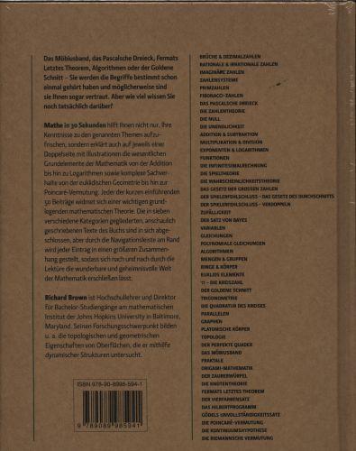 Actual product image Mathe in 30 Sekunden (German, Richard Brown, 2015)