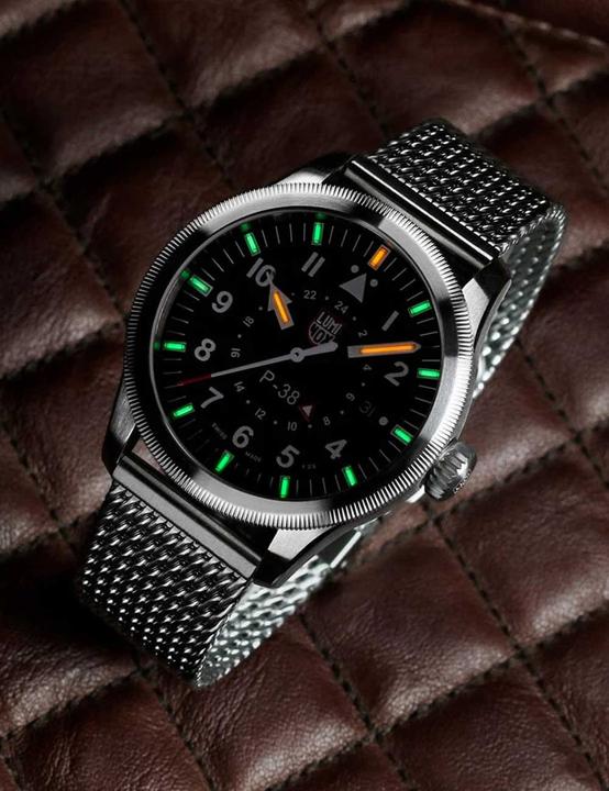 Actual product image Luminox P-38 Lightning Gmt 9520 Series (Pilot watch, 42 mm)