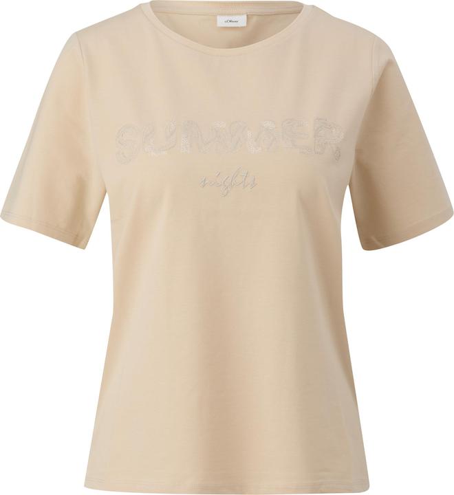 Produktbild S.Oliver T-Shirt T-Shirt aus Baumwollstretch mit Paillettenstickerei (38)