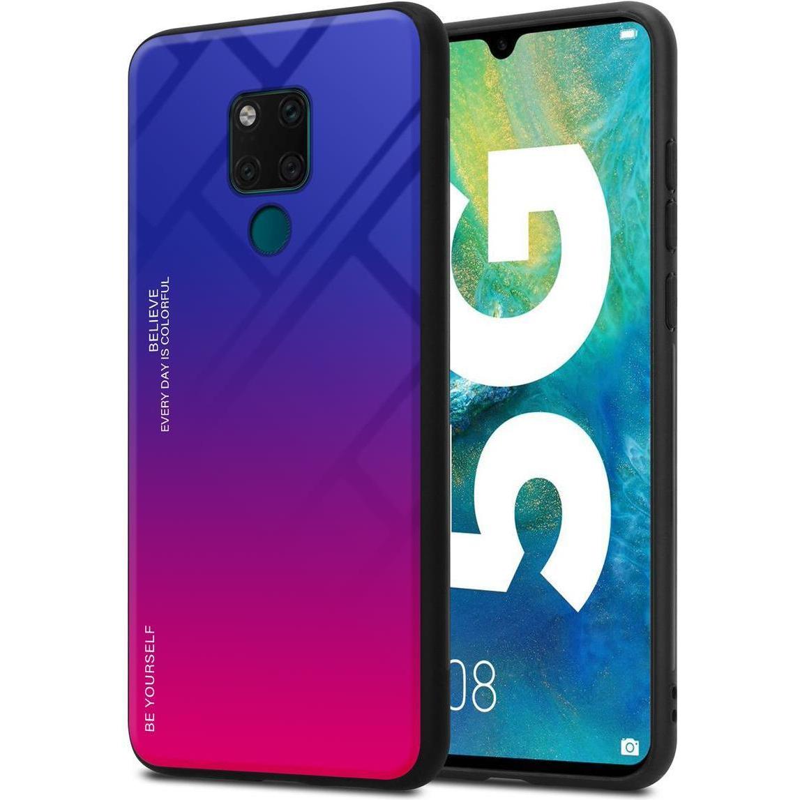 Thumbnail - Cadorabo TPU 2 Farben Glas Cover (Huawei Mate 20), Smartphone Hülle, Schwarz