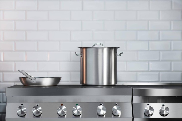 Produktbild Royal Catering Kochtopf Induktion 12 Liter Kochtopf + Deckel Suppentopf Rostfrei Topf Eintopf (25 cm, Kochtopf, Edelstahl)