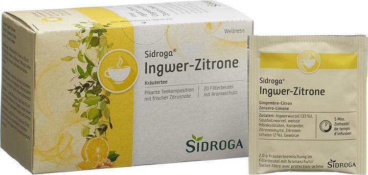 Produktbild Sidroga Wellness Ingwer-Zitrone Tee Beutel (40 g)