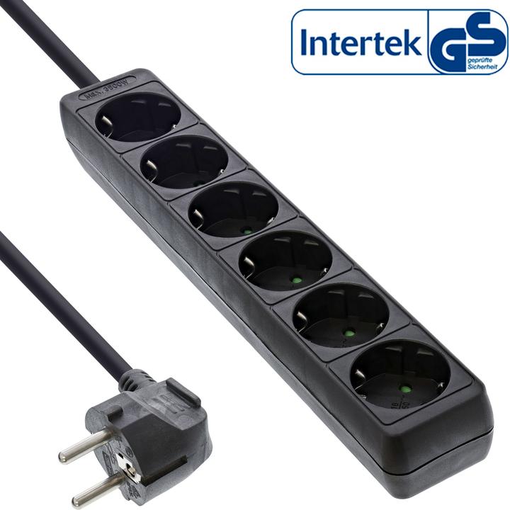Produktbild InLine Steckdosenleiste (6 x, CEE 7/3, 1.50 m)