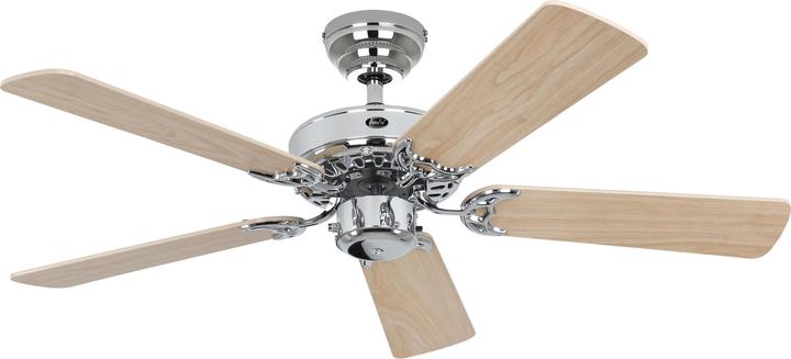 Ventilateur Plafond CasaFan Classic Royal 132 Cm Marron Antique & Pales Rotin - Neuf