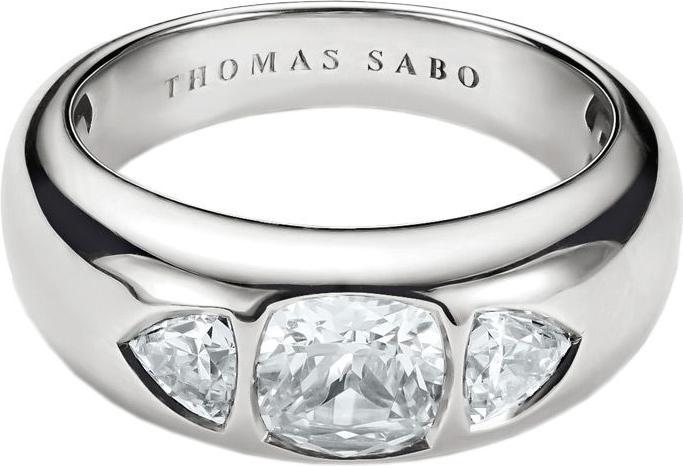 Produktbild Thomas Sabo Ring mit facettierten weissen Zirkoniasteinen Bold Elegance Silber (54, 925 Silber)