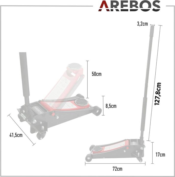 Produktbild Arebos Hydraulischer Wagenheber 3T
