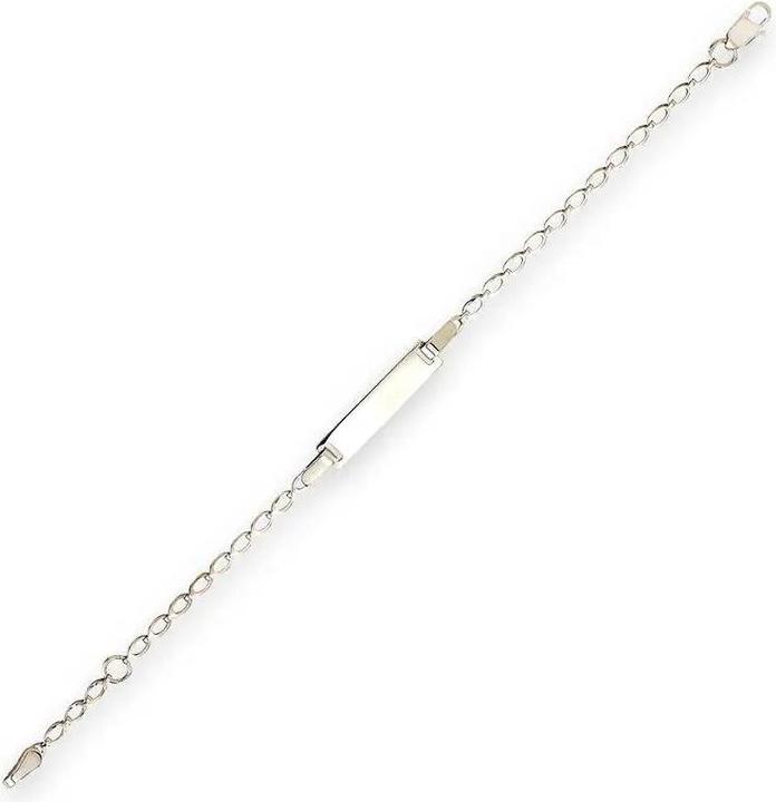 Immagine prodotto JGZ Bracciale identificativo con incisione (14 cm, Oro bianco 18 carati 750)