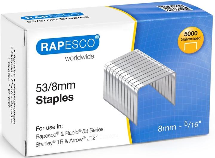 Immagine prodotto Rapesco Graffette zincate da 53/8 mm (5.000 pezzi) (5000x)