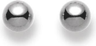 Immagine prodotto Muau Orecchini in oro bianco 750, 5 mm (Oro bianco 750/18 carati)