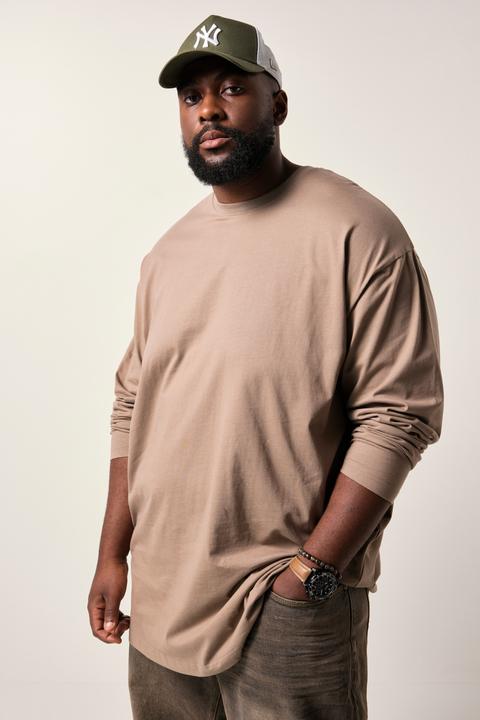 Immagine prodotto Sthuge Maglia basic con maniche lunghe e taglio oversize, fino alla tg. 8XL (7XL)