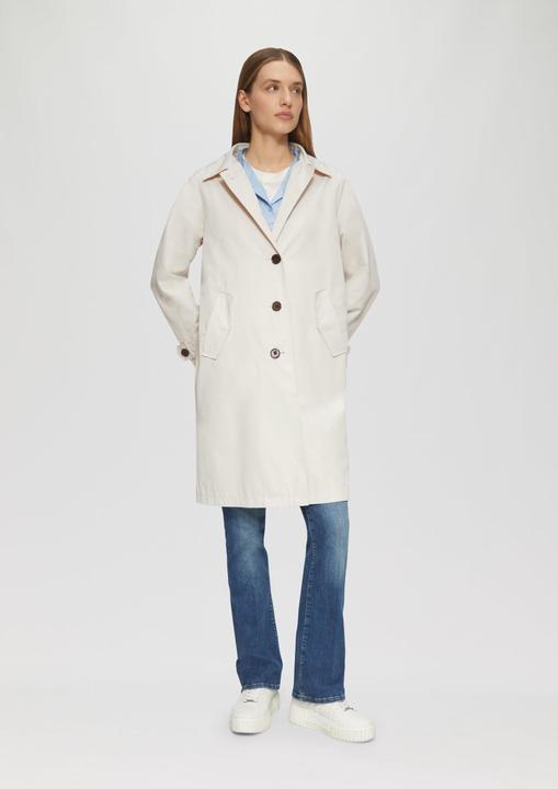 Image du produit S.Oliver Outdoor-Mantel Carcoat mit Rückenschlitz und Riegeldetail am Ärmel