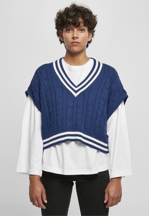 Produktbild Urban Classics Ladies Cropped Knit College Slipover (L)