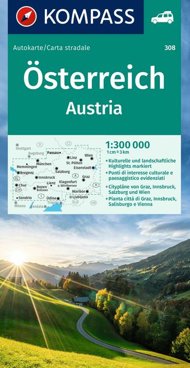 Immagine prodotto Mappa dell'Austria 1:300.000