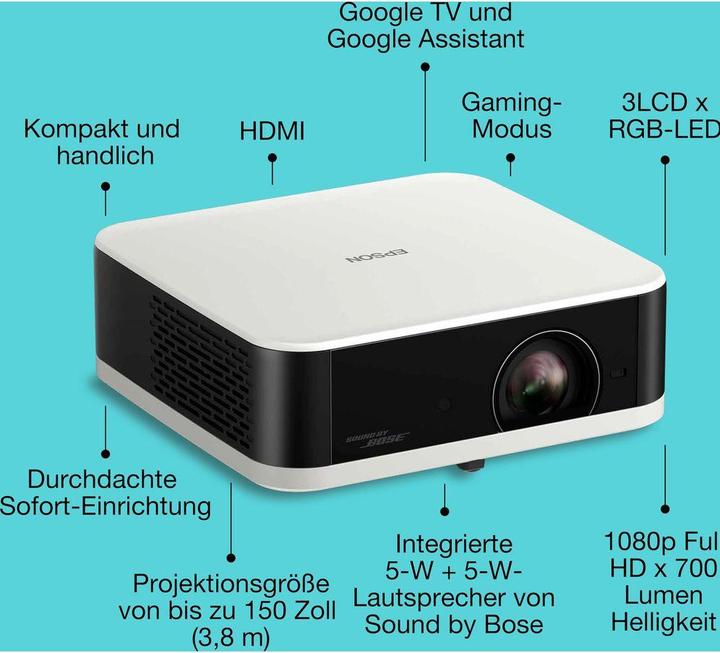 Produktbild Epson Lifestudio Pop - EF-61W (Full HD, 700 lm, 1.2:1)