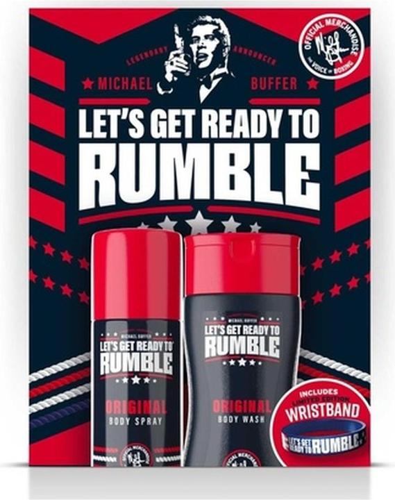 Konjac Sponge RUMBLE MEN SET Dezodorant do ciała w sprayu 150ml + żel pod prysznic 250ml (Spray, 400 ml)