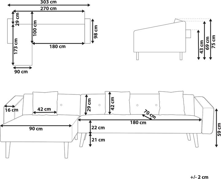 Produktbild Beliani Vadso (Ecksofa)