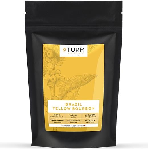 Image du produit Turm Kaffee Bourbon jaune du Brésil (250 g, Torréfaction foncée)