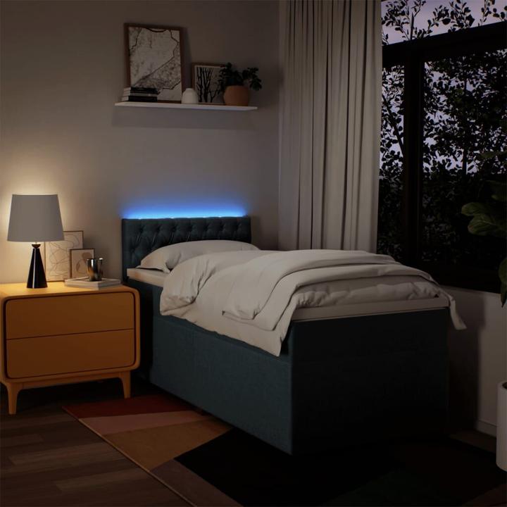 Produktbild vidaXL Bo x springbett mit Matratze 90 x 200 cm Stoff (90 x 200 cm)