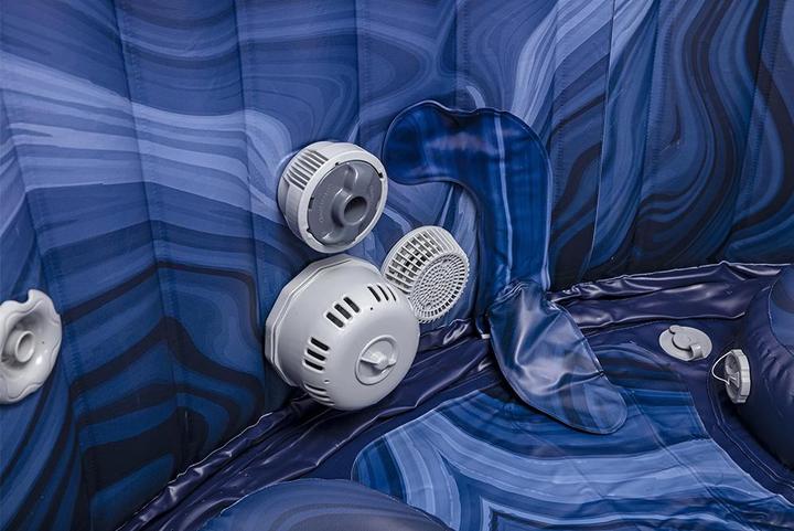 Actual product image Bestway LAY-Z-SPA Santorini Energieeffizienter s marter aufblasbarer Whirlpool 5–7 Pers. (7 Persons)