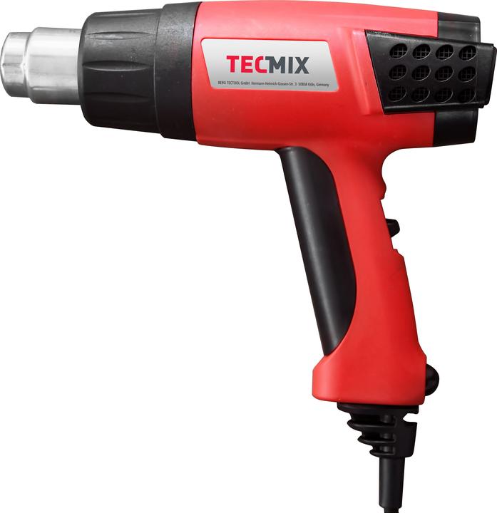 Actual product image Tecmix Digital hot air gun with ergonomically shaped soft handles