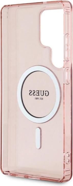 Actual product image Guess HC Magnetic IML Glitter Circle case for Samsung Galaxy S25 Ultra pink (Samsung Galaxy S25 Ultra)