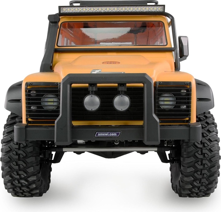 Actual product image Amewi ALLRock H8 Scale Crawler brushless 1:8 ARTR yellow (ARR Almost Ready to Run)