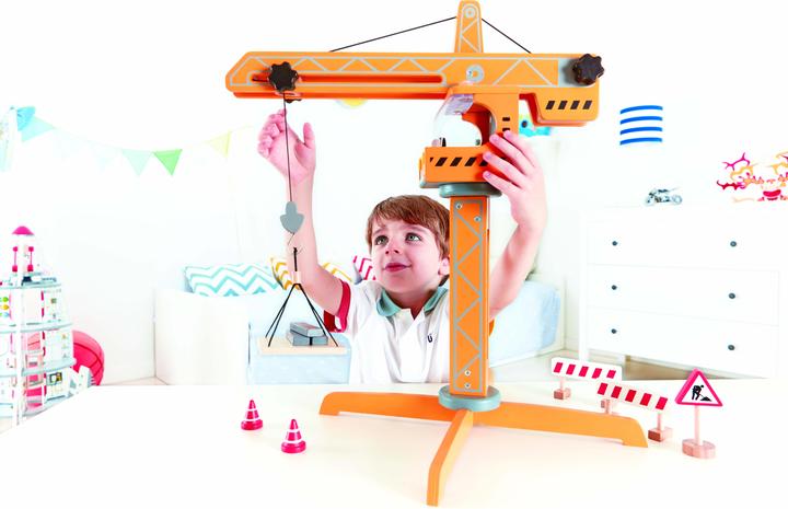 Actual product image Hape Large construction crane