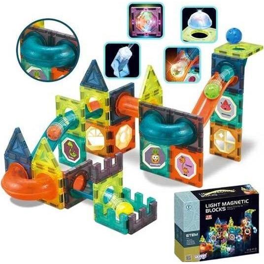 Woopie Magnetbausteine Light Ball Track 75 el.