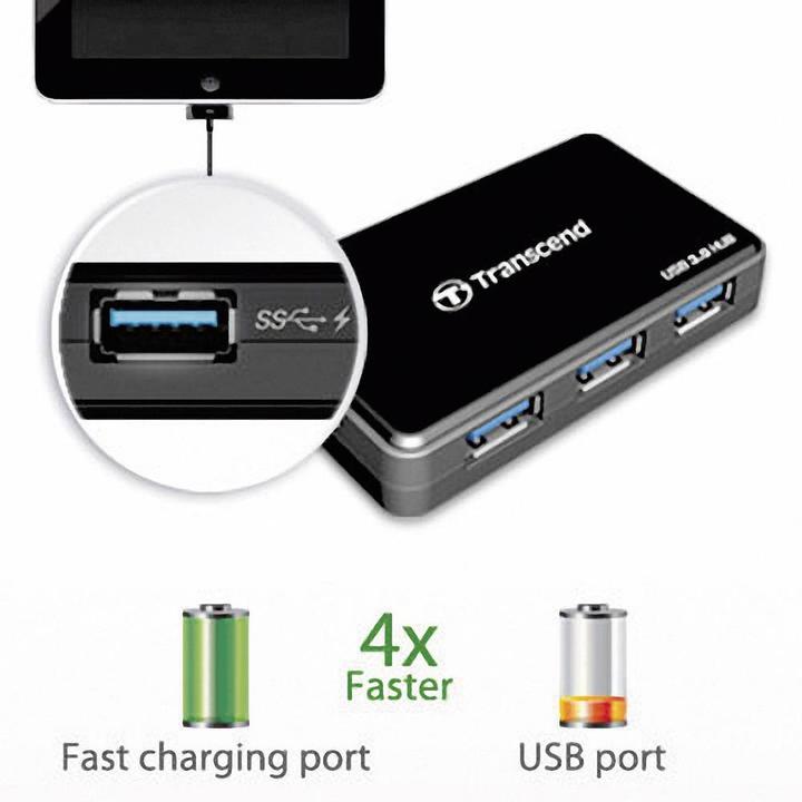 Image du produit Transcend TC - Hub 4 ports USB 3.0 (Micro USB, 4 Ports)