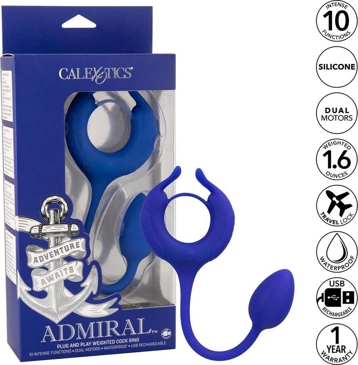 Produktbild CalExotics Admiral™ Plug and Play Weighted Cock Ring (3.75 cm)