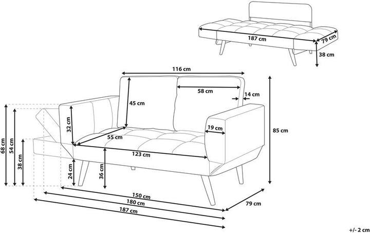 Produktbild Beliani Brekke (2-Sitzer)