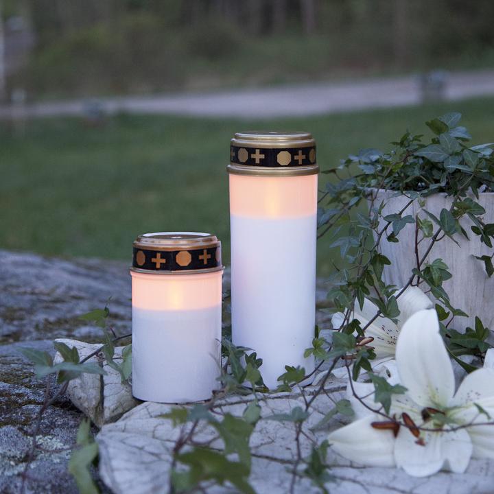 Produktbild Star Trading LED Grablicht mit Timer | Grabkerzen LED mit Batterie | Grabkerze LED 2er Set | Grablic (2 x)