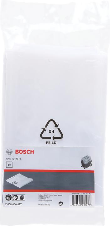 Produktbild Bosch Professional Zubehör Entsorgungssack, 20 l, Kunststoff (5 Stk.) für GAS 12-25 PL