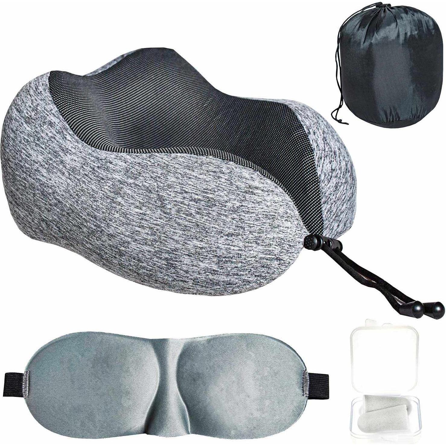 PRO-mounts, Reisezubehör, Reisekissen aus Memory-Schaum, Grau, (Kopf- & Nackenkissen)
