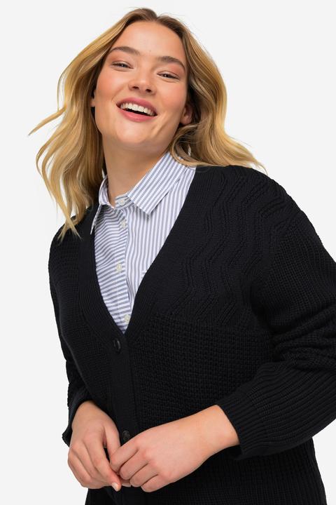 Image du produit Laurasøn Strickjacke, Patch-Look (XL)