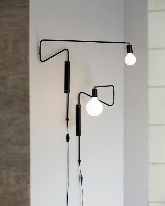 Image du produit House Doctor Applique murale, Swing, noir (E14)
