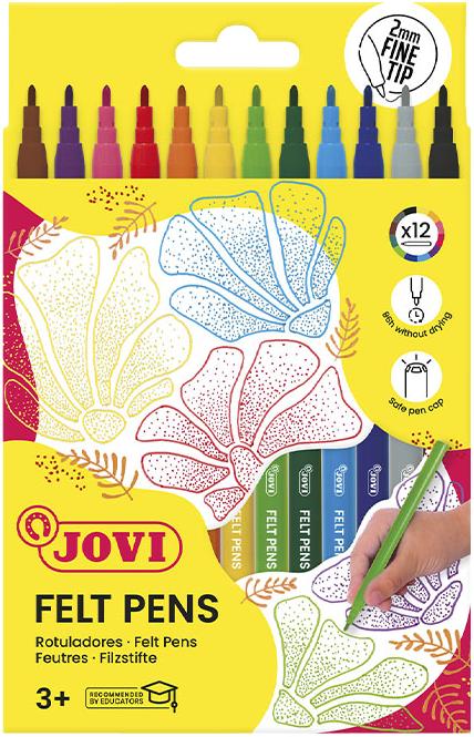 Actual product image Jovi Dünne Marker 12 Farben (12 x)