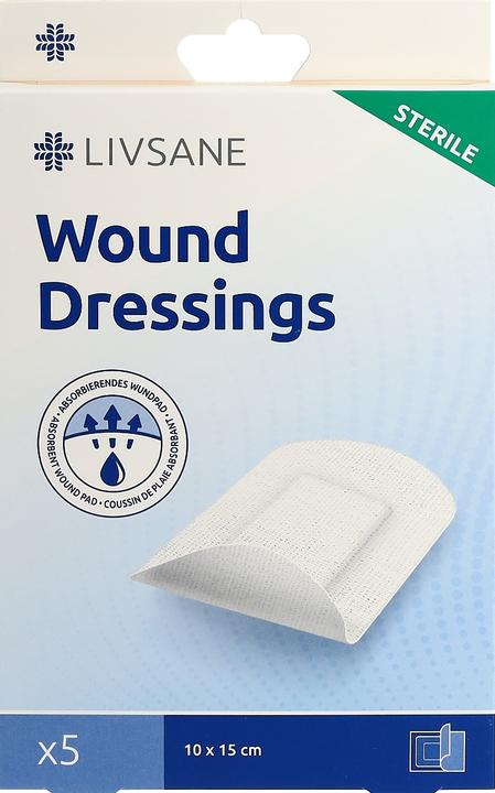 Actual product image Livsane Sterile Wound Dressings (5 x)