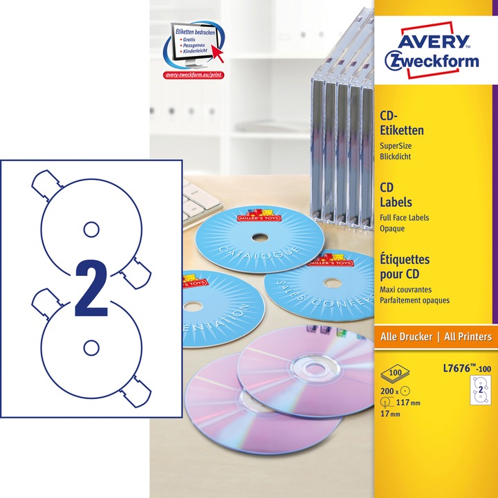 Image du produit Avery Étiquettes de CD